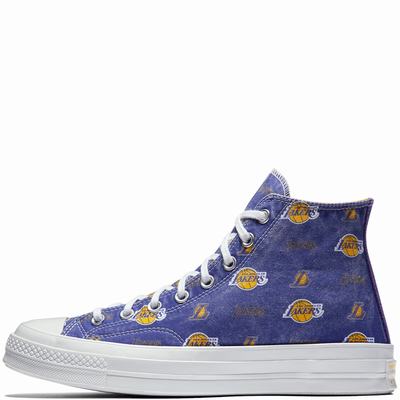 Converse X Nba Chuck 70 Franchise High Tops Womens - Navy Shoes (907UCMEB)